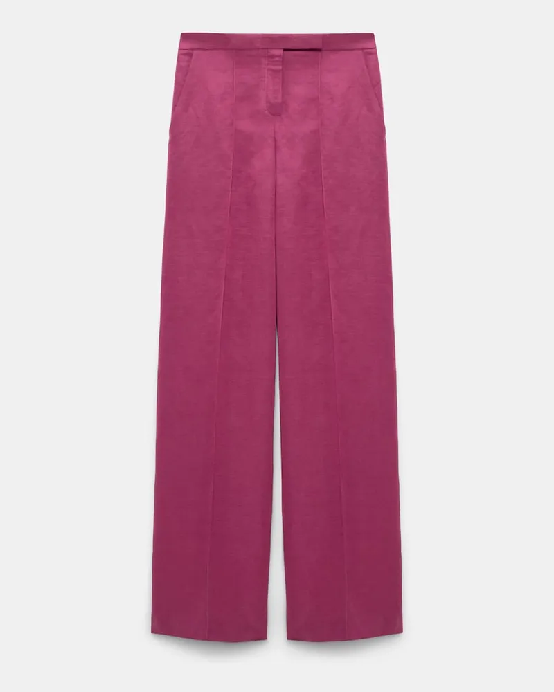 Dorothee Schumacher Hose mit weitem Bein und Biese Rot