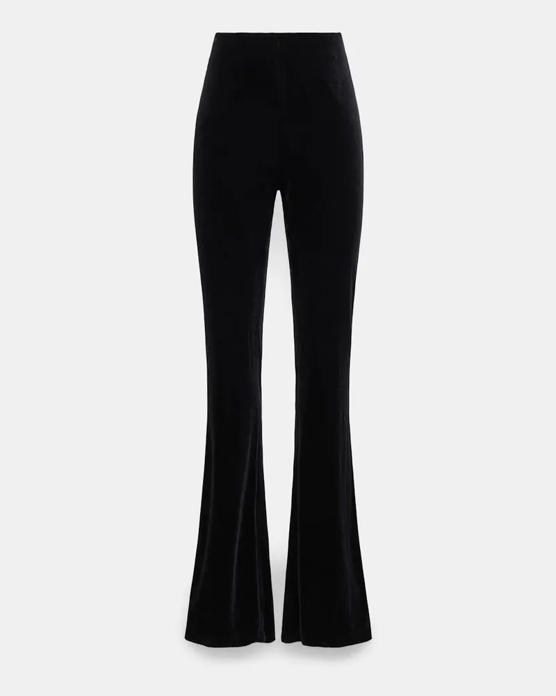 Dorothee Schumacher Hose aus Stretch-Samt Schwarz