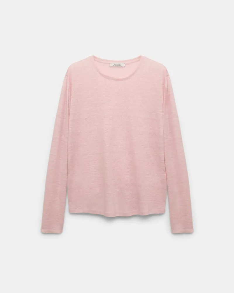 Dorothee Schumacher Langarmshirt aus Hanf Rosa