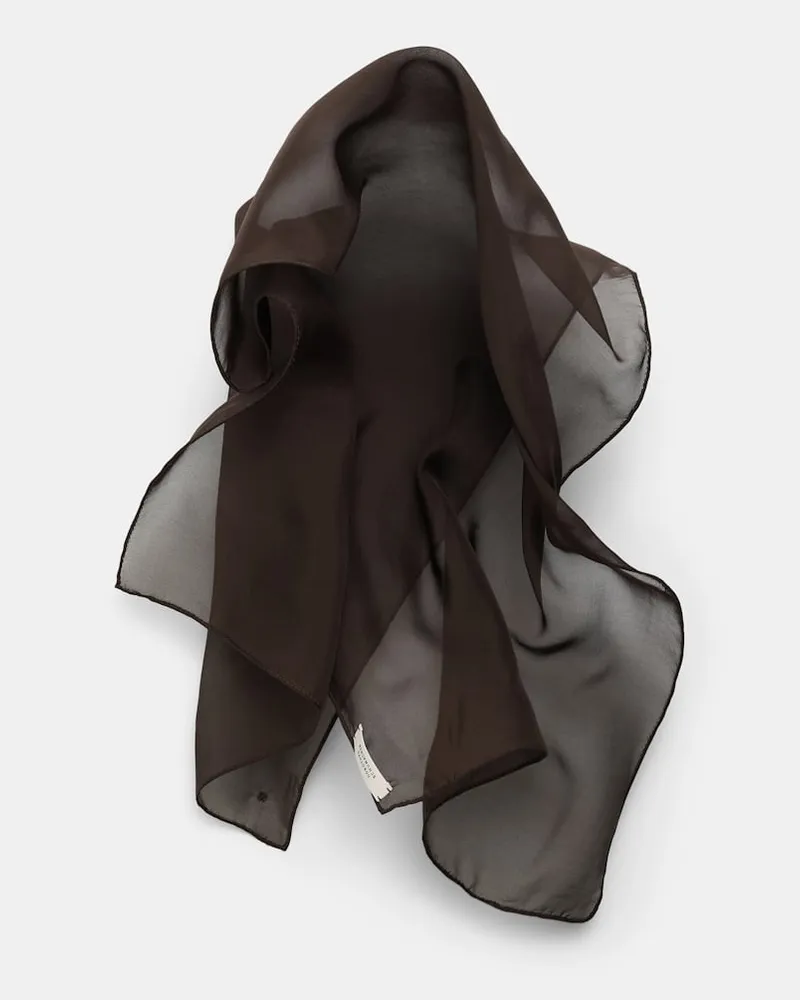 Dorothee Schumacher Schal aus Seidenchiffon Braun