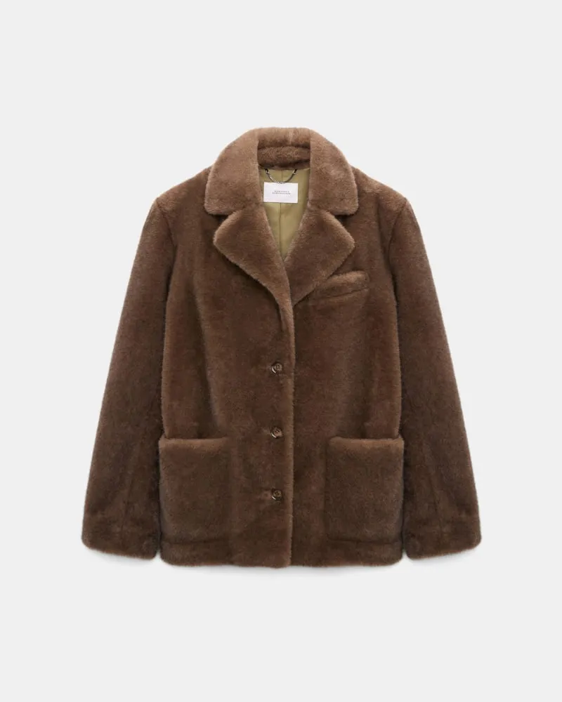 Dorothee Schumacher Blazer aus Faux Fur Braun