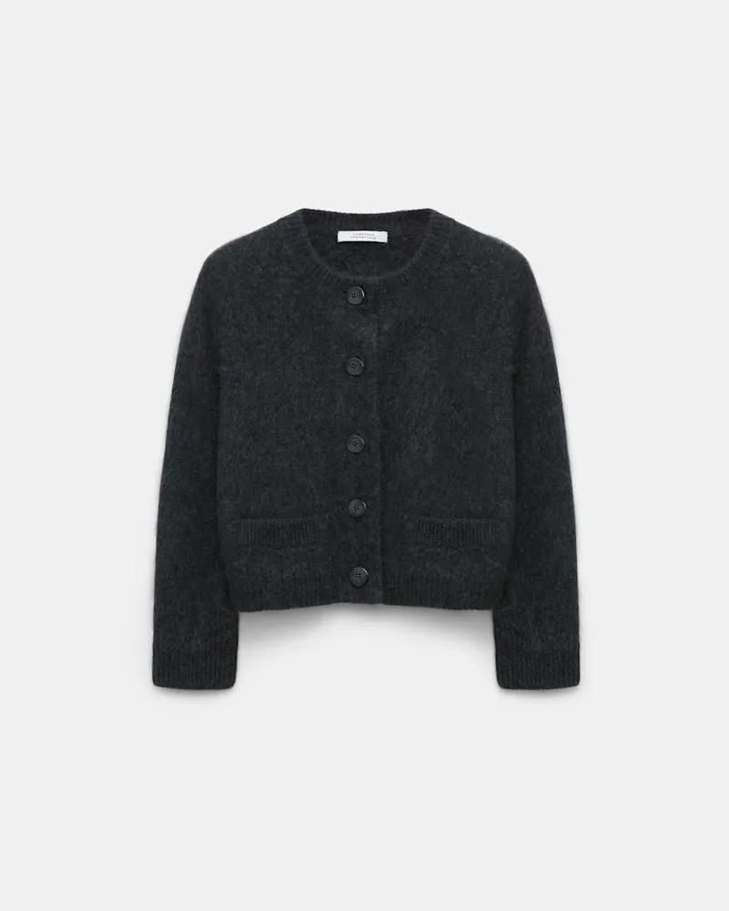 Dorothee Schumacher Fluffy Cardigan aus Merino und Kaschmir Grau