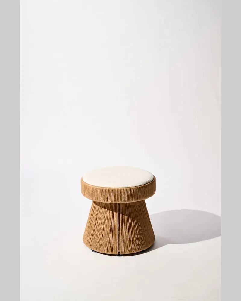 Dorothee Schumacher Handgeflochtener Hocker mit Sitzkissen Multi