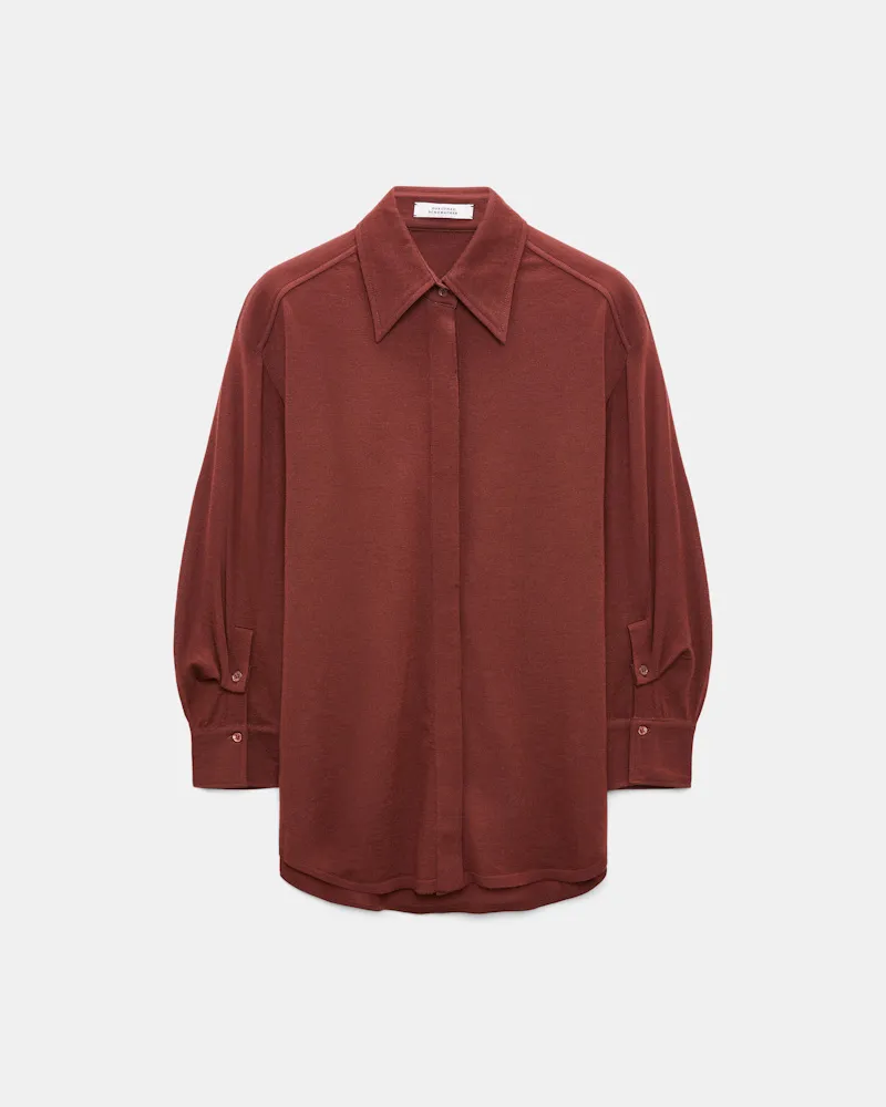 Dorothee Schumacher Hemd aus extrafeinem Merino Braun