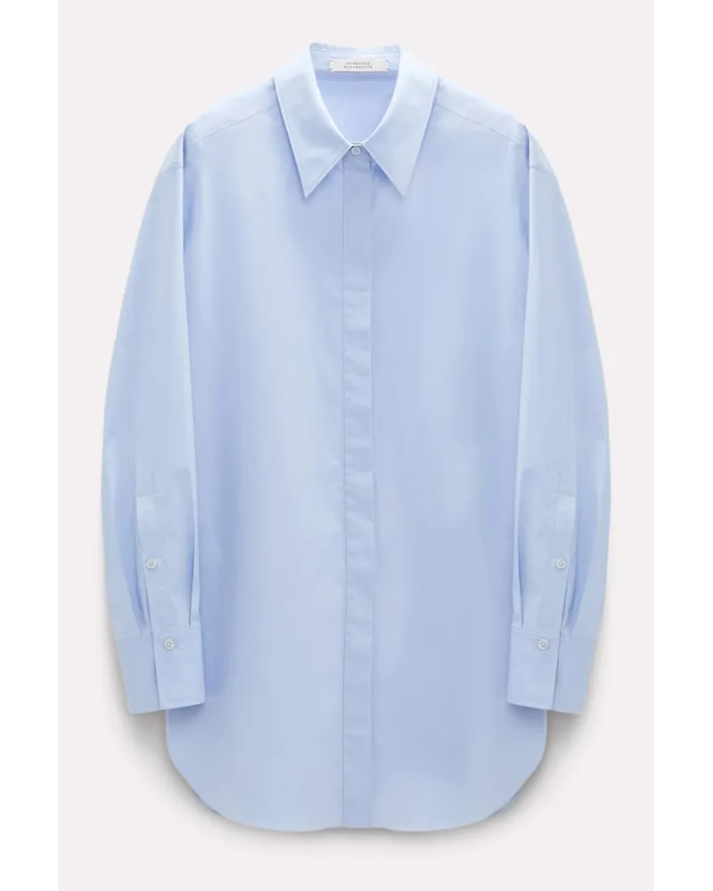 Dorothee Schumacher Lange Hemdbluse aus Popeline Blau