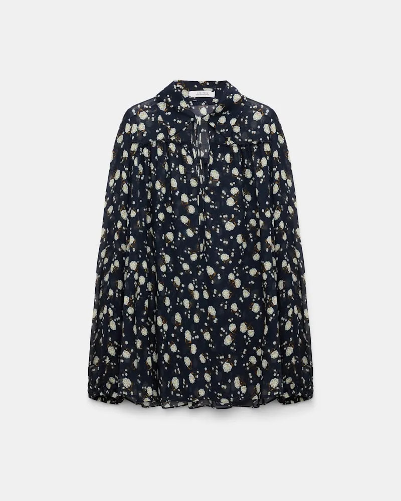 Dorothee Schumacher Bedruckte Bluse mit Hemdkragen Blau