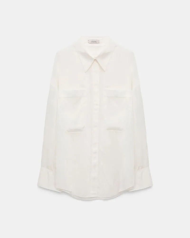 Dorothee Schumacher Oversized Hemd mit aufgesetzten Taschen Weiß
