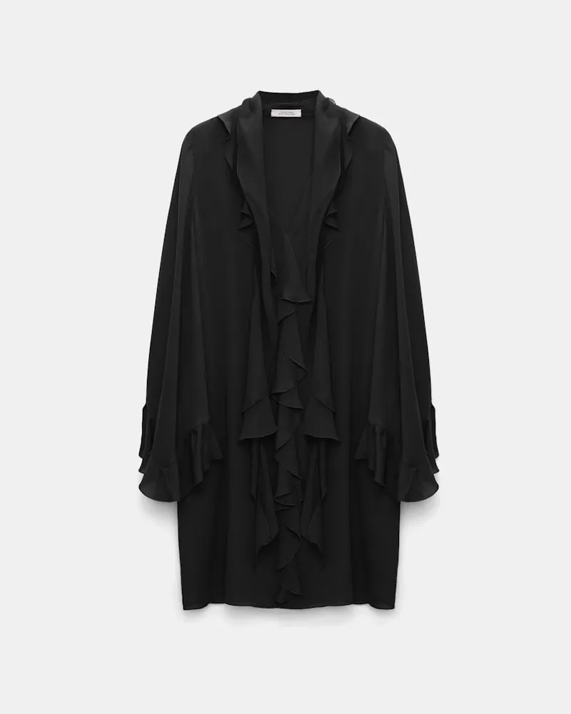Dorothee Schumacher Kurzes Kleid mit Volant-Details Schwarz