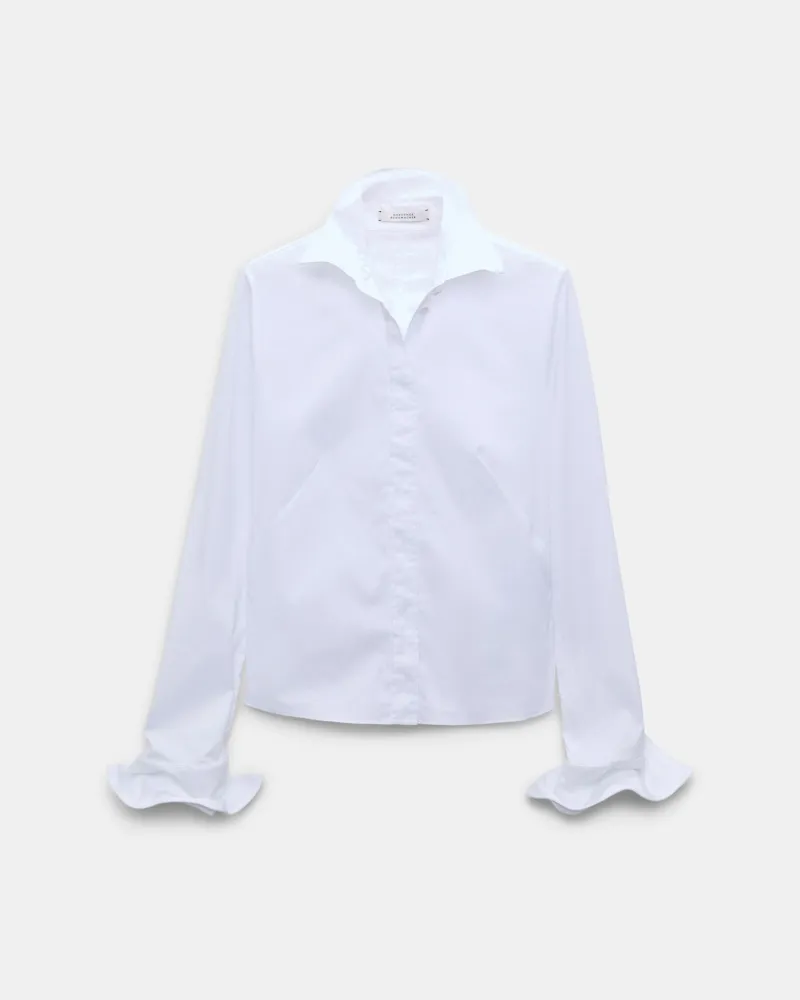 Dorothee Schumacher Bluse aus Easycare Popeline mit hohem Stretchanteil Weiß