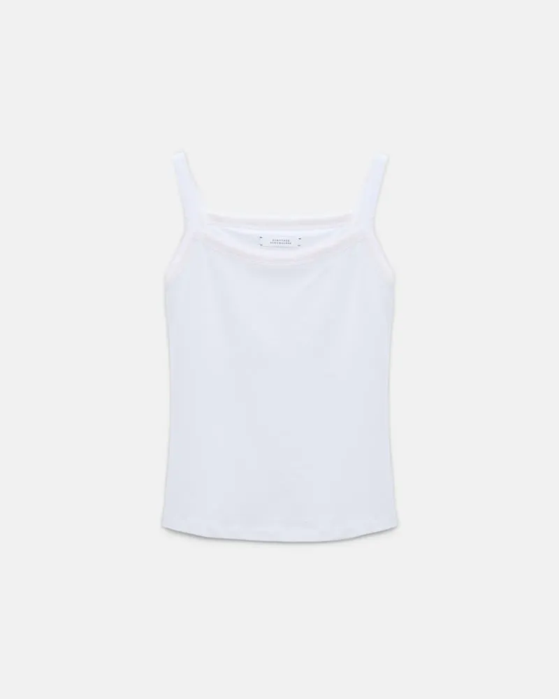 Dorothee Schumacher Trägertop mit kontrastierendem Einfass Weiß