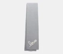 Gerippter Merino-Kaschmir-Schal LOVE