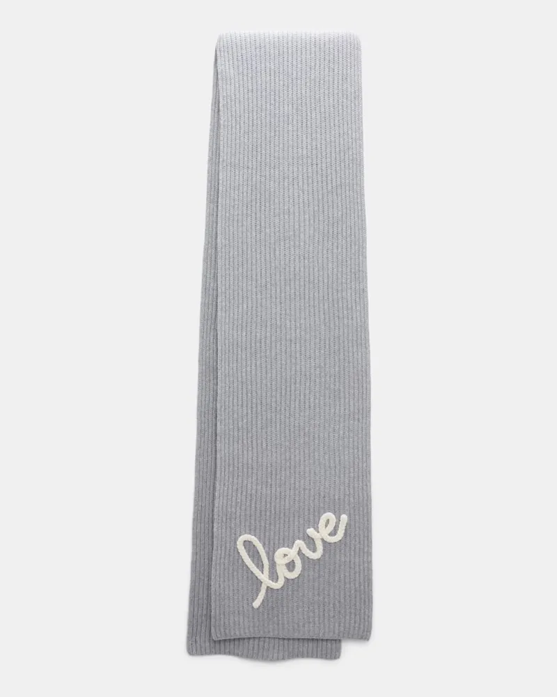 Dorothee Schumacher Gerippter Merino-Kaschmir-Schal LOVE Grau