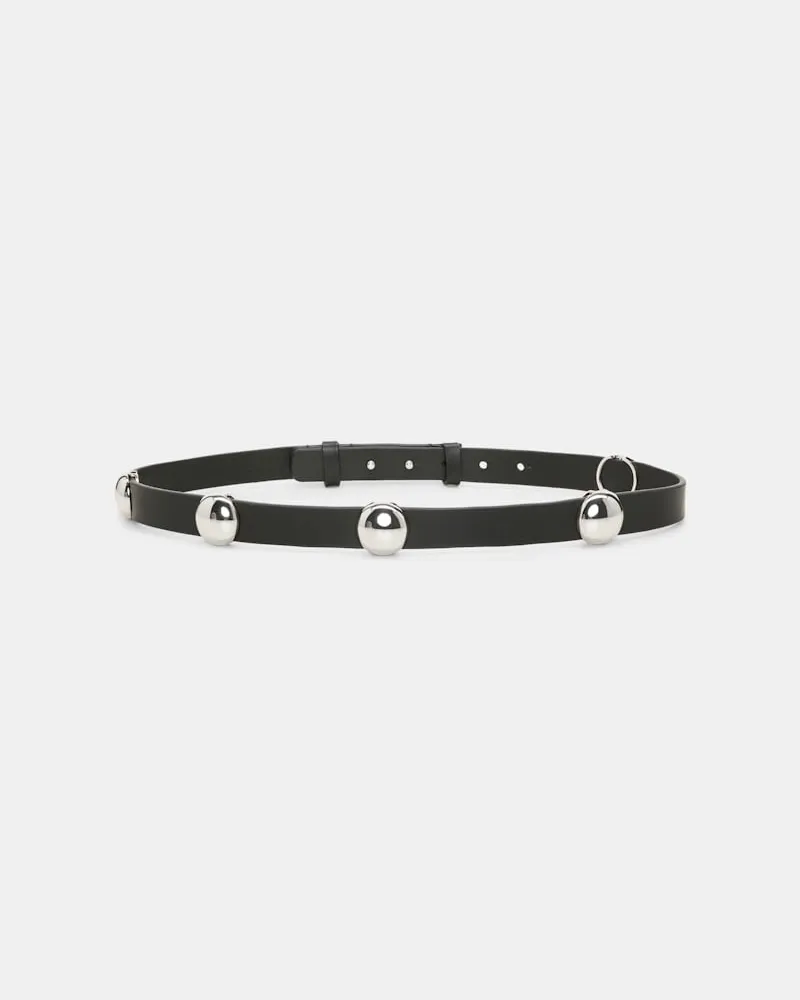 Dorothee Schumacher 2,5 cm breiter Ledergürtel mit beweglichen Nieten Schwarz