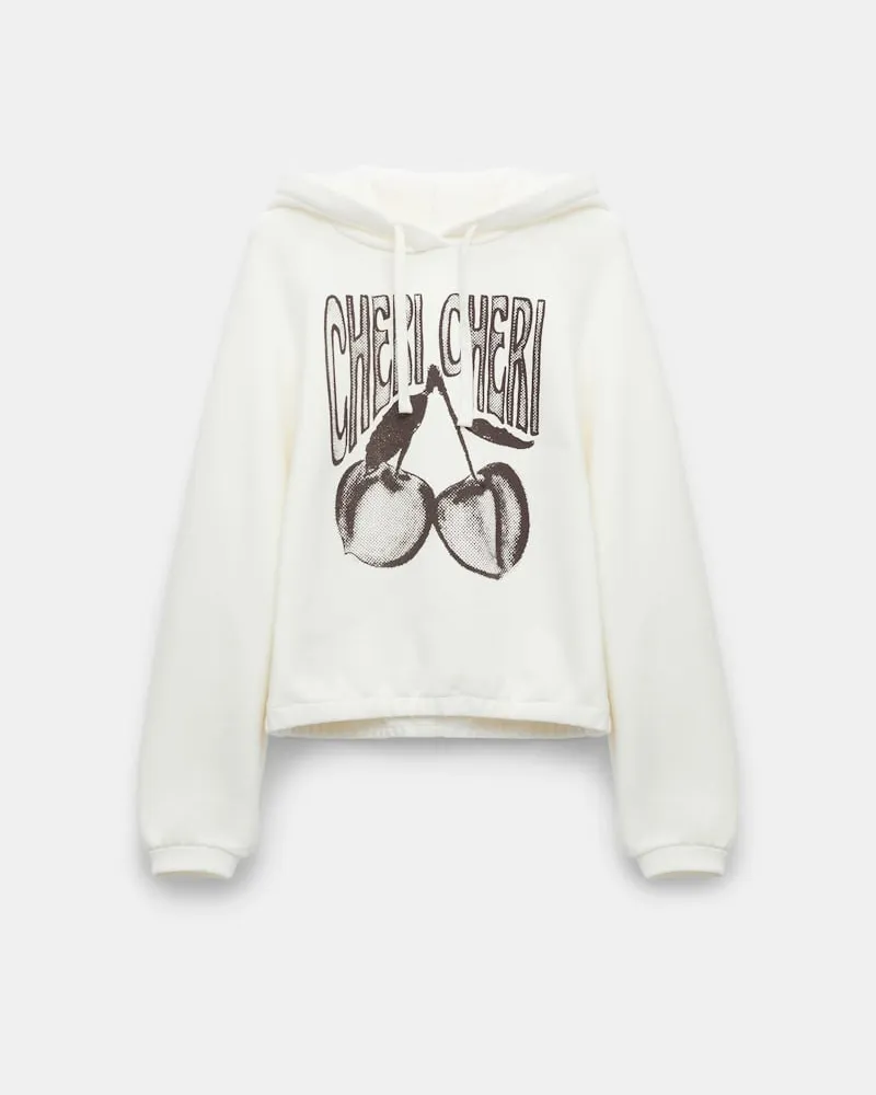 Dorothee Schumacher Hoodie mit "CHERI CHERI" Print Weiß
