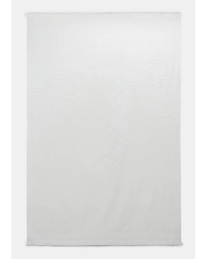 Dorothee Schumacher Badehandtuch mit gewebtem Ananas-Jacquardmuster Weiß