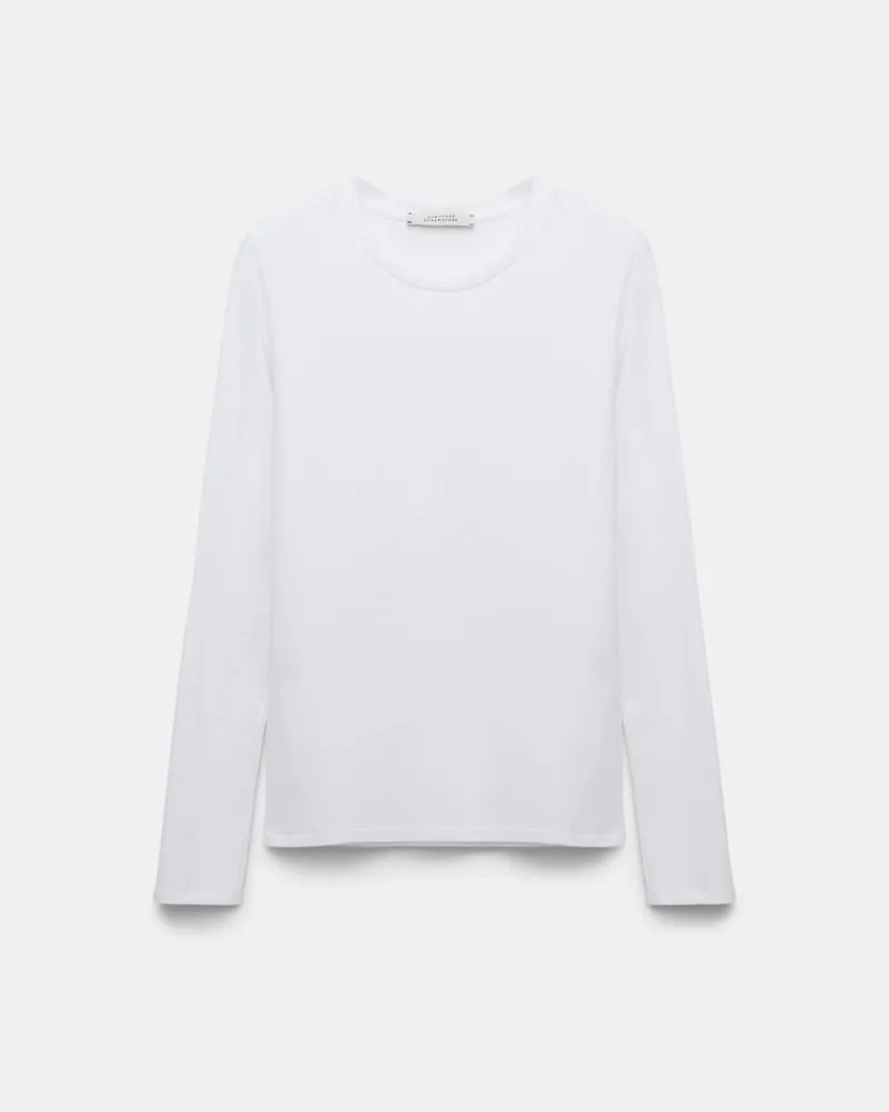 Dorothee Schumacher Longsleeve mit Rundhalsausschnitt Weiß