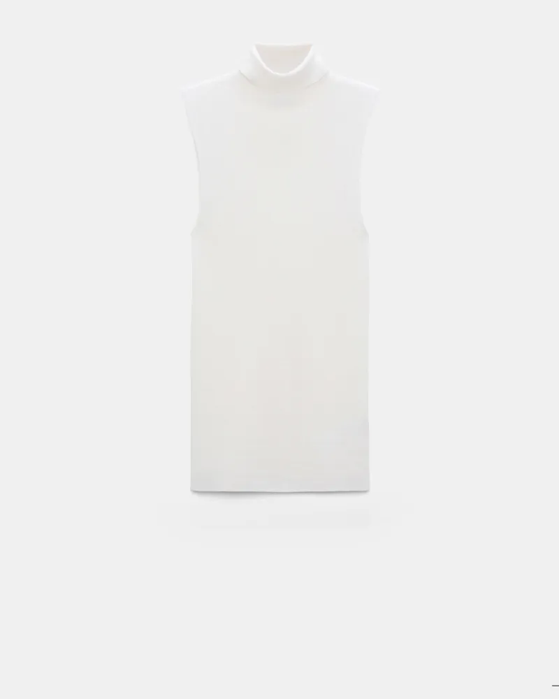 Dorothee Schumacher Top mit Rollkragen aus extrafeinem Merino Weiß