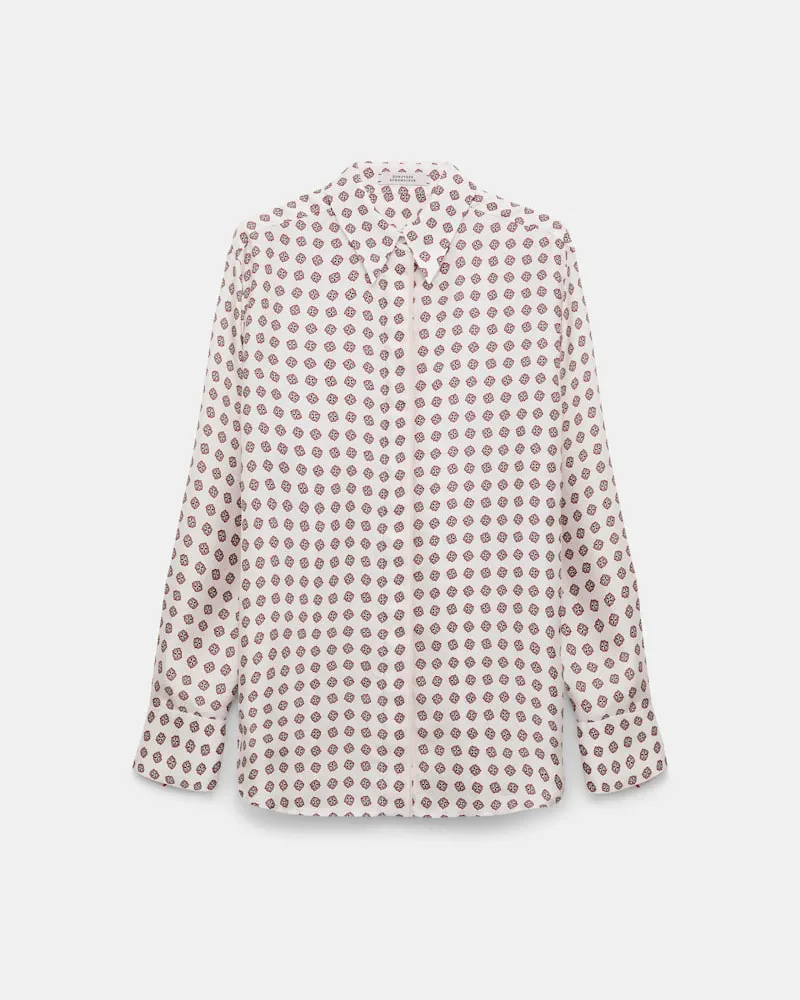 Dorothee Schumacher Hemdbluse aus bedrucktem Seidentwill Rosa