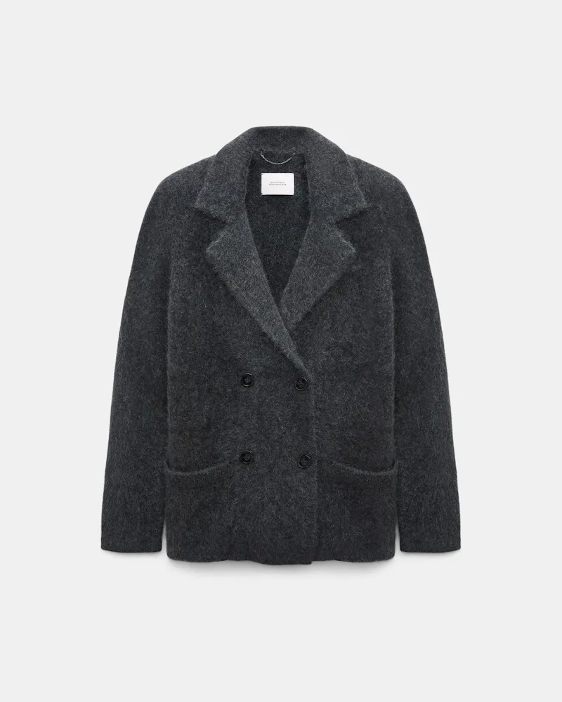 Dorothee Schumacher Zweireiher-Blazer aus Merino und Kaschmir Grau