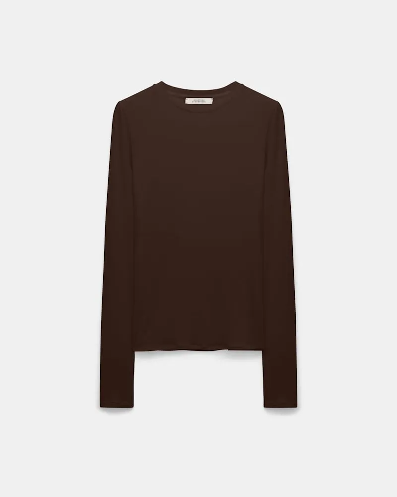 Dorothee Schumacher Softes Rundhalsshirt Braun