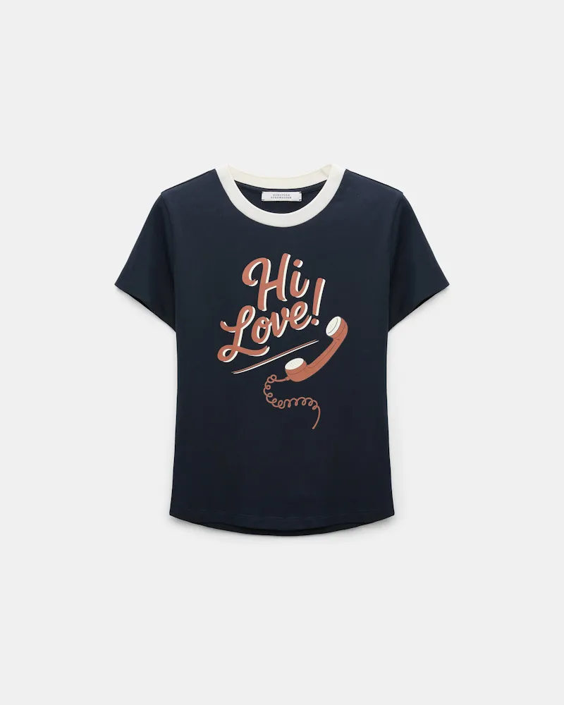 Dorothee Schumacher Printshirt "HI LOVE Blau