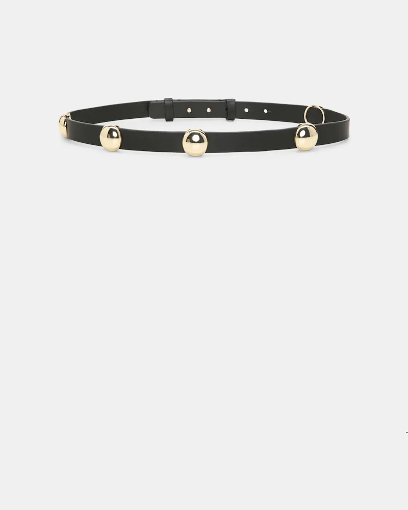 Dorothee Schumacher 3 cm breiter Ledergürtel mit beweglichen Nieten Schwarz