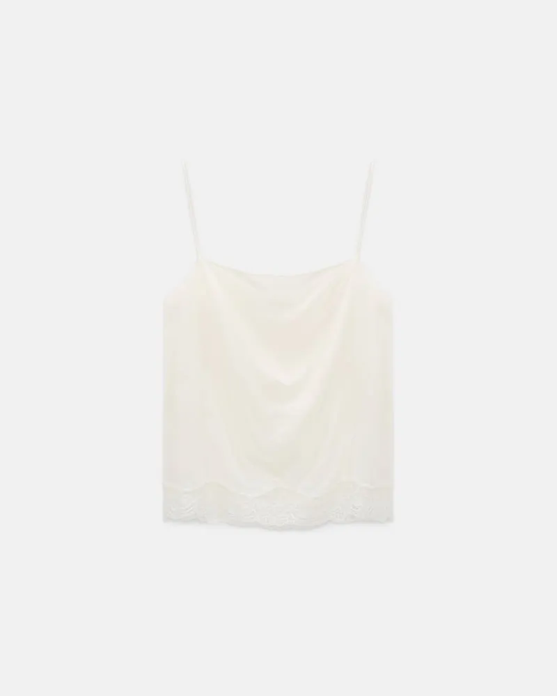 Dorothee Schumacher Gedoppeltes Lingerie-Top aus Seiden-Habotai Weiß