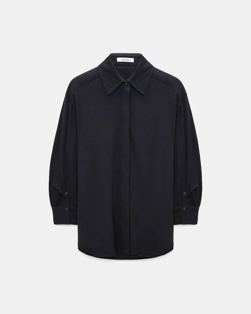 Dorothee Schumacher Hemd aus extrafeinem Merino Blau
