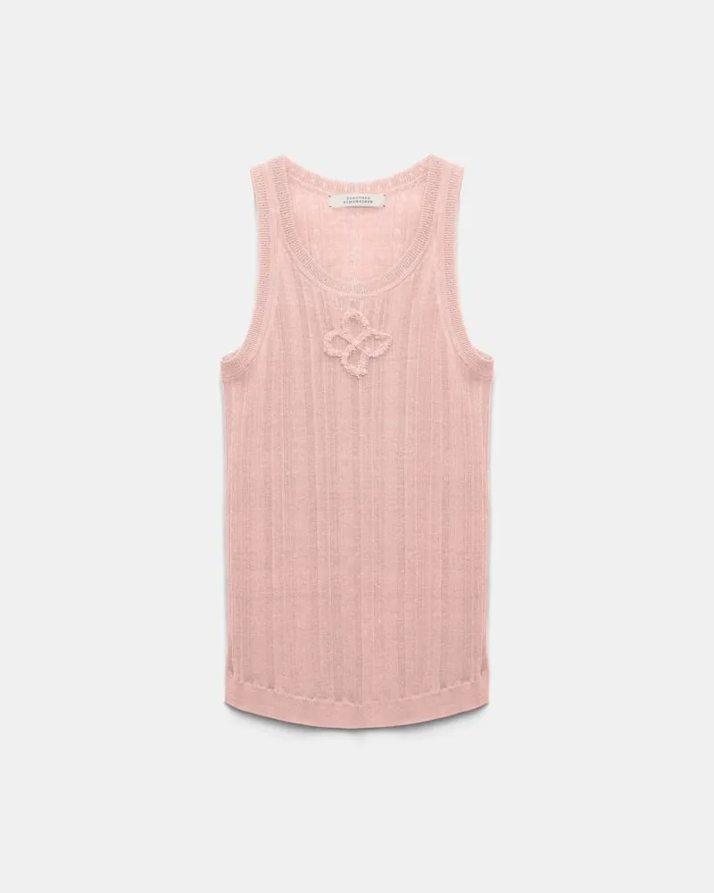 Dorothee Schumacher Top mit D-Rose Stickerei Rosa