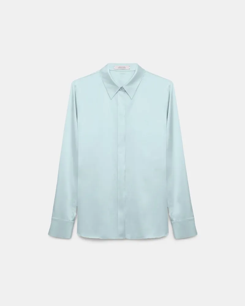 Dorothee Schumacher Bluse aus Seiden-Stretch-Satin Grün
