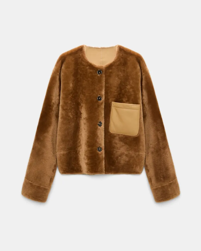 Dorothee Schumacher Lammfell-Wendejacke Braun