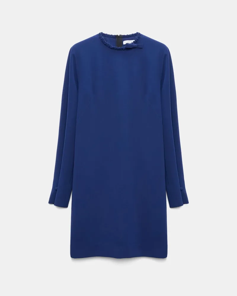 Dorothee Schumacher Kurzes Shiftkleid aus japanischem Crêpe Blau