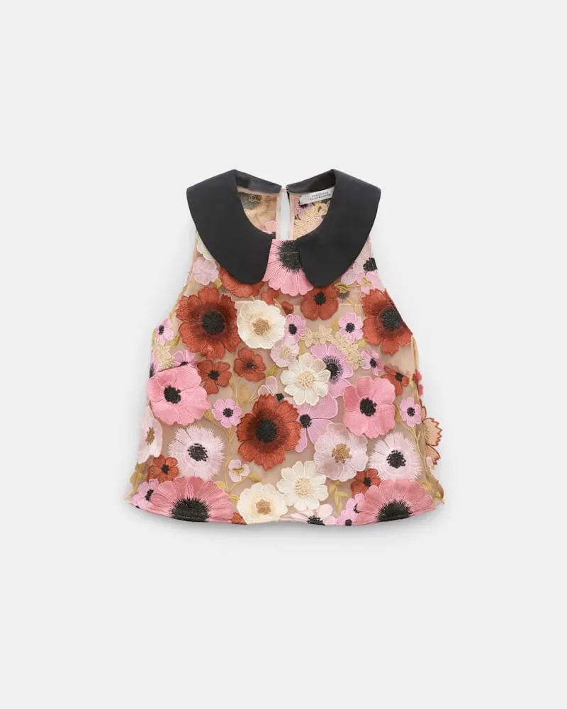 Dorothee Schumacher A-Linien Top mit dreidimensionaler Blumenstickerei Multi