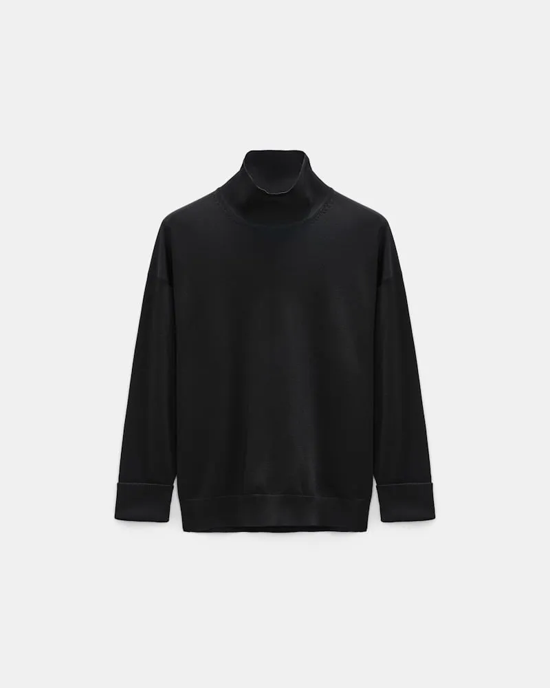 Dorothee Schumacher Glänzender Rollkragenpullover Schwarz