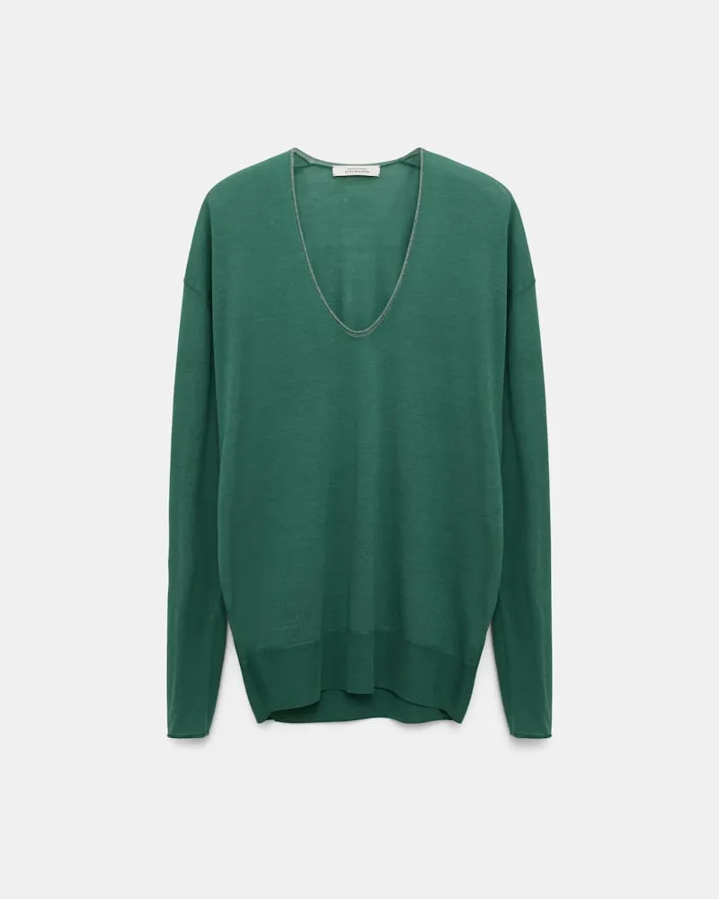 Dorothee Schumacher Pullover mit transparentem Garn-Detail Grün
