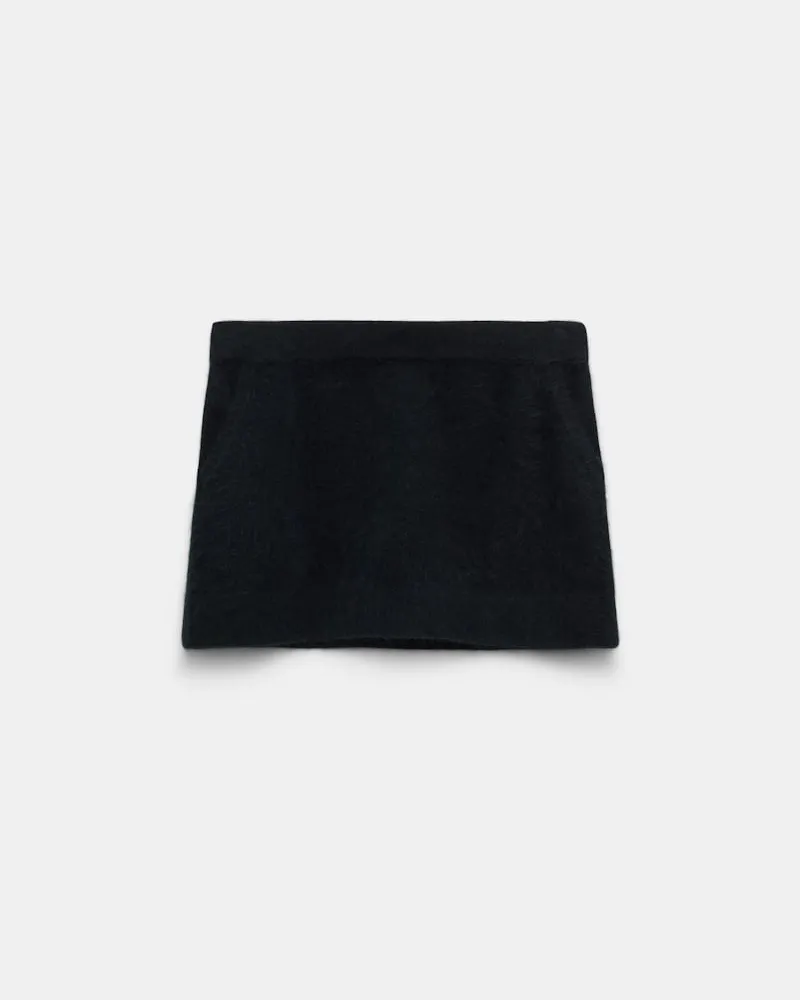 Dorothee Schumacher Fluffy Minirock aus Merino und Kaschmir Schwarz