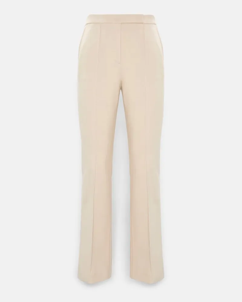 Dorothee Schumacher Cropped Pants mit ausgestelltem Bein aus Punto Milano Beige