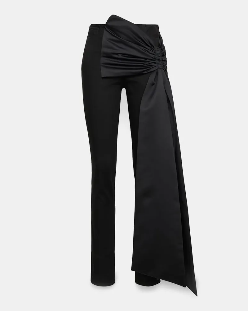 Dorothee Schumacher Skinny Jeans mit großer Satin-Schleife Schwarz