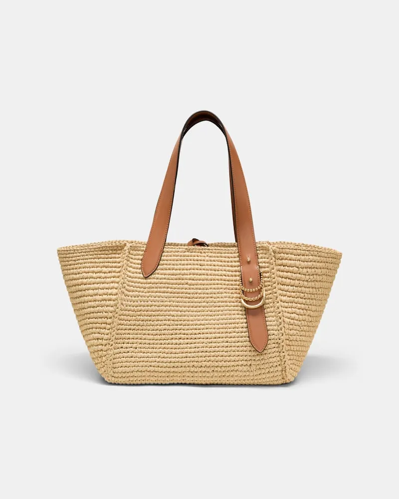 Dorothee Schumacher Tote Bag aus handgehäkeltem Raffia Braun
