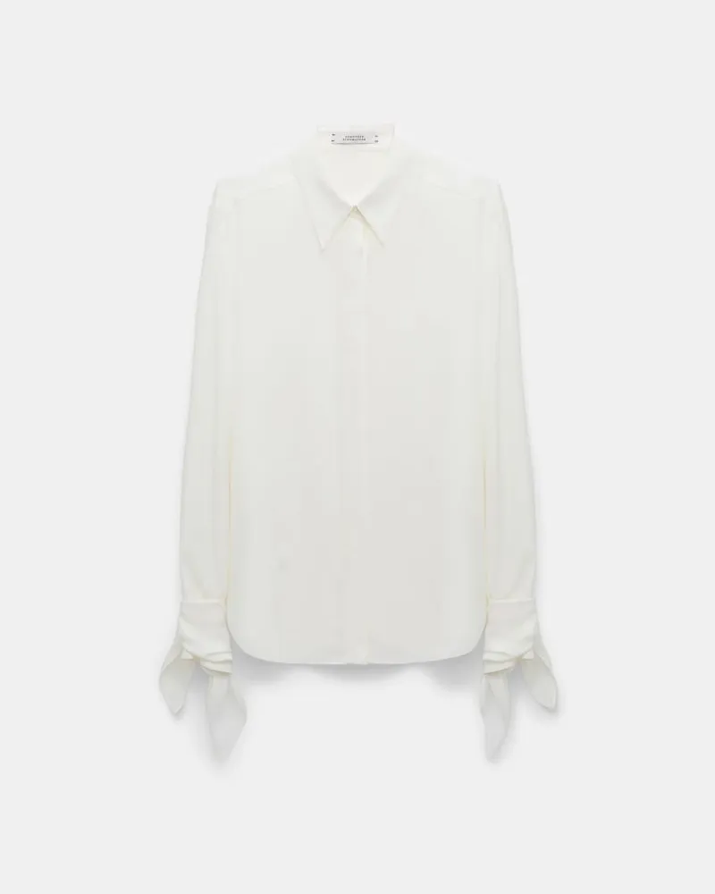 Dorothee Schumacher Bluse mit abnehmbarem Binde-Element Weiß