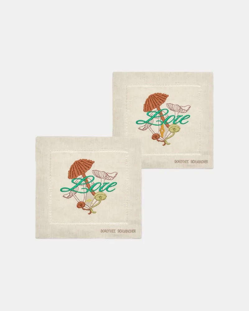 Dorothee Schumacher Set aus zwei handbestickten Servietten Multi