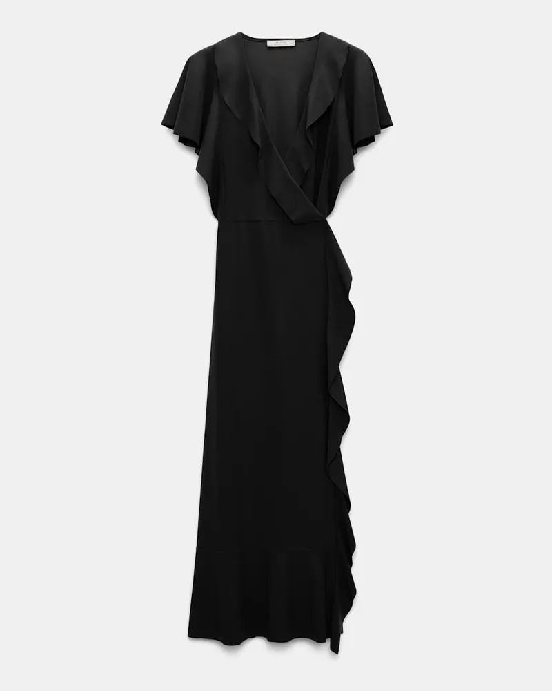 Dorothee Schumacher Wickelkleid mit Volant-Details Schwarz