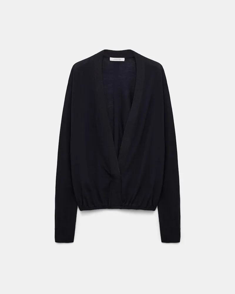 Dorothee Schumacher Pullover aus Merino mit Blouson-Effekt Blau