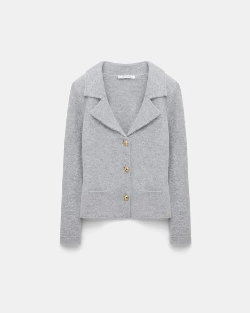 Dorothee Schumacher Fluffy Cardigan im Blazer-Style Grau