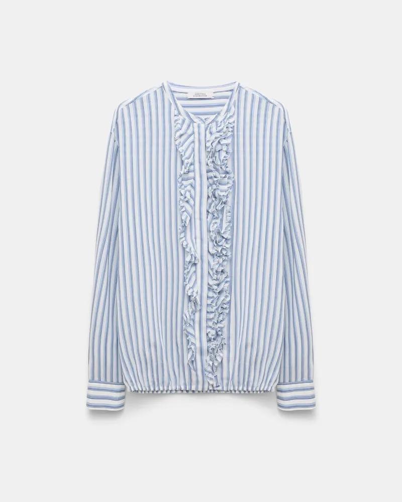 Dorothee Schumacher Blouson-Bluse mit Rüschen Blau
