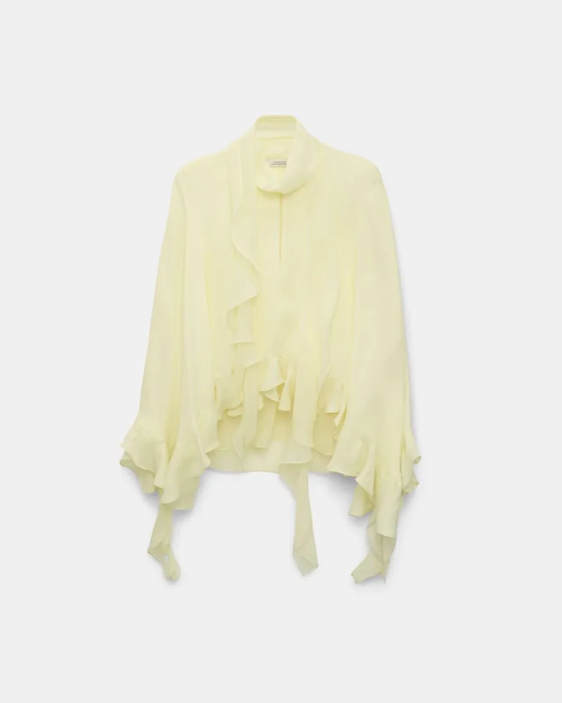 Dorothee Schumacher Cape Bluse mit abnehmbarem Schal-Detail Gelb