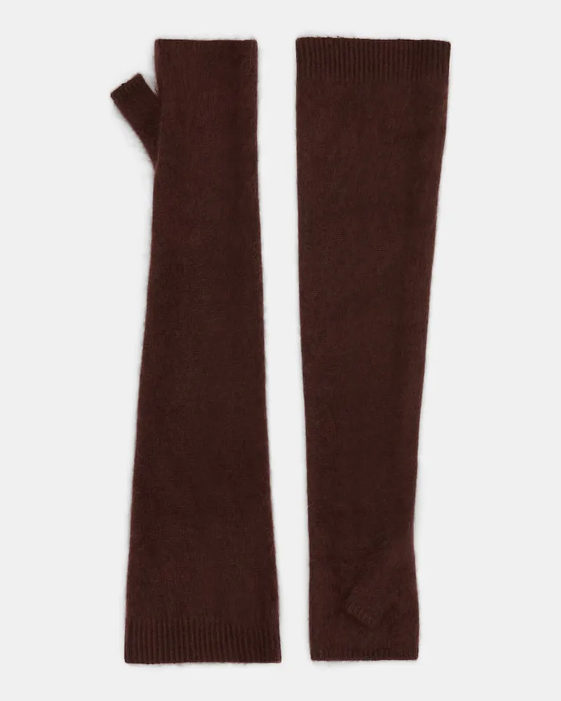 Dorothee Schumacher Fluffy Handschuhe aus Merino und Kaschmir Braun