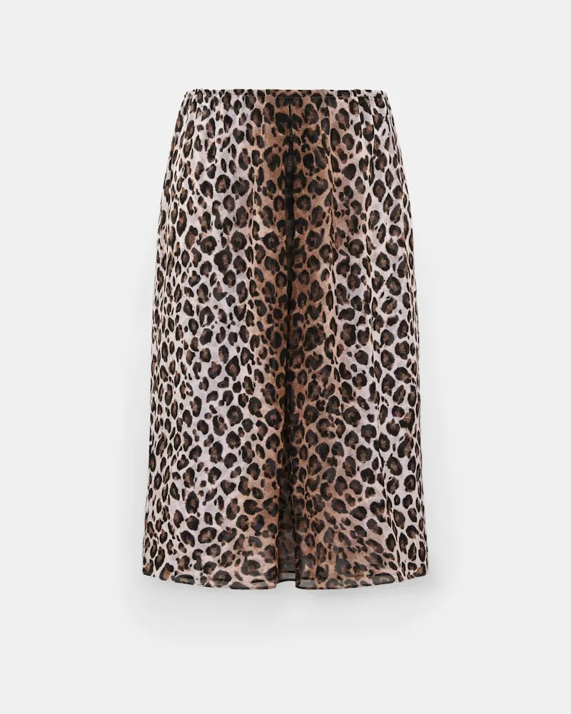 Dorothee Schumacher Midi-Rock mit Leopardenmuster aus Viskose-Georgette Multi