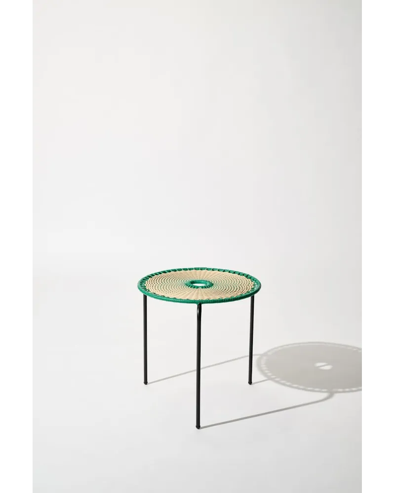 Dorothee Schumacher Kleiner handgeflochtener Coffee Table Grün