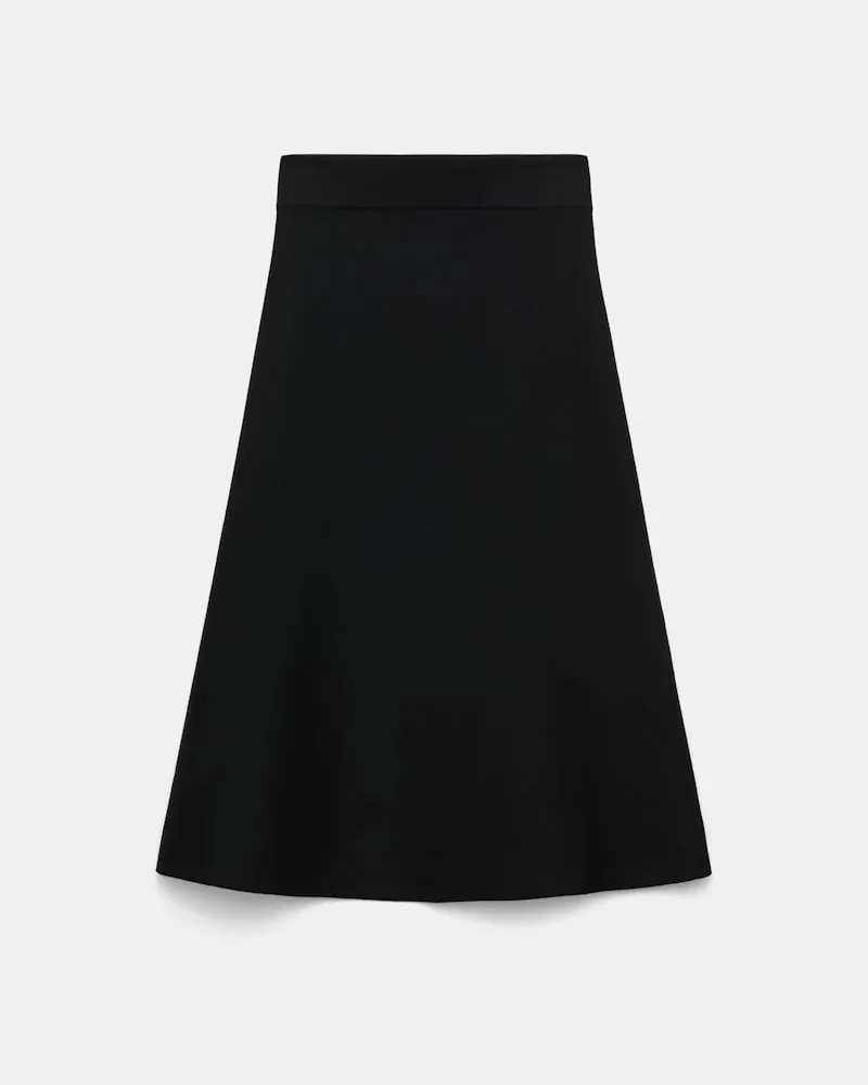 Dorothee Schumacher Doubleface Rock aus Merino Schwarz